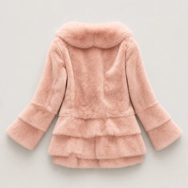 Pastel pink mink fur coat by Maison Fourrure