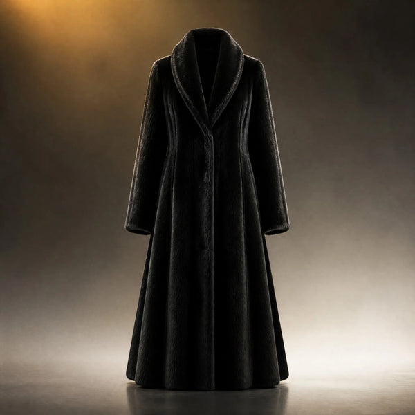 Black mink fur coat by Maison Fourrure