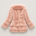 Pastel pink mink fur coat by Maison Fourrure
